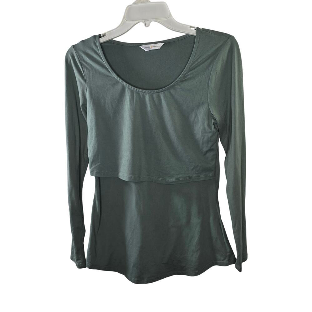 Kindred Bravely Maternity Nursing Breastfeeding Long Sleeve Top Size Small